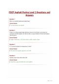 FDOT Asphalt Paving Level 2 Questions and&NewLine;Answers