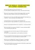 AMMO CDC MODULE 1 REVIEW QUESTIONS WITH CORRECT ANSWERS 2025