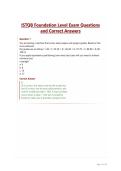 ISTQB Foundation Level Exam Questions&NewLine;and Correct Answers