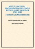 MGT TEST 1 CHAPTERS 1-4 &vert; COMPREHENSIVE EXAM PREP&comma; PRACTICE QUESTIONS&comma; CORRECT ANSWERS AND STUDY GUIDE