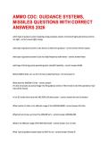 AMMO CDC GUIDANCE SYSTEMS&comma; MISSILES QUESTIONS WITH CORRECT ANSWERS