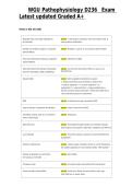 WGU Pathophysiology D236   Exam Latest updated Graded A&plus; &NewLine;&NewLine;