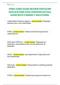 Iowa Core Exam Review &ndash; Pesticide Applicators &lpar;2025 Updated&rpar; &ndash; Actual Exam Questions with Correct Solutions