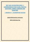 MGT 6201 ACCOUNTING WEEK 1 &vert; COMPREHENSIVE STUDY GUIDE&comma; PRACTICE QUESTIONS&comma; CORRECT ANSWERS AND EXAM PREP