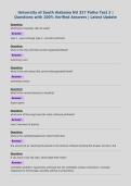 University of South Alabama NU 327 Patho Test 2 &vert;&NewLine;Questions with 100&percnt; Verified Answers &vert; Latest Update