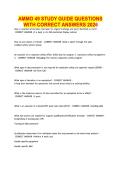 AMMO 49 STUDY GUIDE QUESTIONS WITH CORRECT ANSWERS 2025&period;