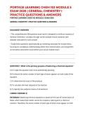 PORTAGE LEARNING CHEM 103 MODULE 5 EXAM 2026 &vert; GENERAL CHEMISTRY I PRACTICE QUESTIONS & ANSWERS