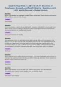 South College NSG 3113 Davis CH 29&colon; Disorders of&NewLine;Esophagus&comma; Stomach&comma; and Small Intestine &vert; Questions with&NewLine;100&percnt; Verified Answers &vert; Latest Update