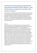 HESI A2 Anatomy & Physiology Exam 2026-2027 &lbrack;700 &NewLine;QUESTIONS AND ANSWERS ALREADY GRADED A&plus;&period; 100&percnt; &NewLine;Verified Solutions&rsqb; &vert; Updated Per Latest Elsevier HESI &NewLine;Standards &vert; Graded A&plus;