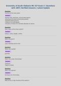 University of South Alabama NU 327 Exam 5 &vert; Questions&NewLine;with 100&percnt; Verified Answers &vert; Latest Update