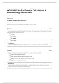 WGU D441 Medical Dosage Calculations & Pharmacology Mock Exam