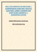 WGU C720 COMPLETE OA PREP GUIDE &vert; COMPREHENSIVE EXAM PREP&comma; PRACTICE QUESTIONS&comma; CORRECT ANSWERS AND STUDY GUIDE