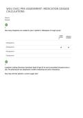 WGU D441 PRE-ASSESSMENT MEDICATION DOSAGE CALCULATIONS