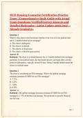 HUD Housing Counselor Certification Practice Exam &vert; Comprehensive Study Guide with Actual Exam Questions&comma; Verified Correct Answers and Detailed Rationales &vert; Latest Update 2026&sol;2027 &ndash; Already Graded A&plus;