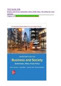 TEST BANK FOR &NewLine;Business and Society Stakeholders Ethics Public Policy 17th Edition By Anne &NewLine;Lawrence &NewLine;Chapter 1-19 Answers are at the end of Each chapter &period;