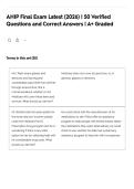 AHIP Final Exam Latest &lpar;2026&rpar; &vert; 50 Verified Questions and Correct Answers &vert; A&plus; Graded