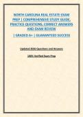 NORTH CAROLINA REAL ESTATE EXAM PREP &vert; COMPREHENSIVE STUDY GUIDE&comma; PRACTICE QUESTIONS&comma; CORRECT ANSWERS AND EXAM REVIEW