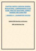 CHAPTER 8 NORTH CAROLINA GENERAL REGULATIONS &vert; COMPREHENSIVE STUDY GUIDE&comma; PRACTICE QUESTIONS&comma; CORRECT ANSWERS AND EXAM PREP