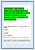 The Ultimate Texas Pesticide Applicator Exam Prep Guide&colon; Core Questions with Verified Answers and In-Depth Rationales for General Standards&comma; Safety Compliance&comma; and State Regulations