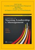 Weiss&comma; Essentials of Nursing Leadership and Management&comma;8th edition