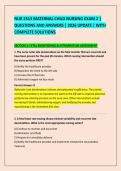 NUR 2513 MATERNAL CHILD NURSING EXAM 2 &vert; &NewLine;QUESTIONS AND ANSWERS &vert; 2026 UPDATE &vert; WITH &NewLine;COMPLETE SOLUTIONS&period; 