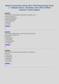 BUNDLE FOR WGU D236 EXAMS with Questions and 100&percnt; Verified Answers 