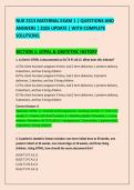 NUR 2513 MATERNAL EXAM 1 &vert; QUESTIONS AND &NewLine;ANSWERS &vert; 2026 UPDATE &vert; WITH COMPLETE &NewLine;SOLUTIONS&period;