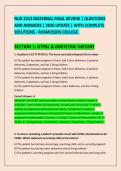 NUR 2513 MATERNAL FINAL REVIEW &vert; QUESTIONS &NewLine;AND ANSWERS &vert; 2026 UPDATE &vert; WITH COMPLETE &NewLine;SOLUTIONS - RASMUSSEN COLLEGE&period; 