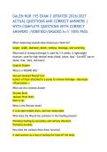 GALEN NUR 155 EXAM 3 UPDATED 2026&sol;2027 ACTUAL QUESTIONS AND CORRECT ANSWERS &vert; WITH COMPLETE QUESTIONS WITH CORRECT ANSWERS &vert;VERIFIED&sol;&sol;GRADED A&plus;&sol;&sol; 100&percnt; PASS