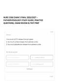 URS 3366 EXAM 5 FINAL 2026&sol;2027 &ndash; PATHOPHYSIOLOGY STUDY GUIDE&comma; PRACTICE QUESTIONS&comma; EXAM REVIEW & TEST PREP 