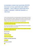 CJE READINESS II EXAM STUDY QUESTIONS UPDATED 2026&sol;2027 ACTUAL QUESTIONS AND CORRECT ANSWERS &vert; WITH COMPLETE QUESTIONS WITH CORRECT ANSWERS &vert;VERIFIED&sol;&sol;GRADED A&plus;&sol;&sol; 100&percnt; PASS