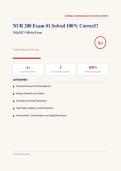 NUR 200 Exam 1 Actual Exam 2026&sol;2027 &ndash; 100&percnt; Verified Questions with Correct Answers &vert; Detailed Rationales &ndash; Pass Guaranteed &ndash; A&plus; Graded 