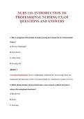 NURS 110 Exam Compilations with Complete & Verified Solutions