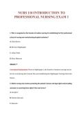 NURS 110 INTRODUCTION TO&NewLine;PROFESSIONAL NURSING EXAM 1
