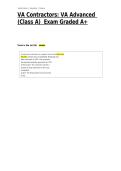 VA Contractors&colon; VA Advanced &lpar;Class A&rpar;  Exam Graded A&plus;&NewLine;&NewLine;&NewLine;