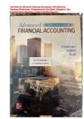Test Bank for Advanced Financial Accounting&comma; 13th Edition by&NewLine;Theodore Christensen &colon; Comprehensive Test Bank &vert;  ISBN-13&NewLine;978-1260772135 &vert; Chapters 1&ndash;20 &semi; Complete Exam Questions & Expert-Verified Answers 