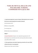 NURS 201 Exam Compilations with Complete & Verified Solutions