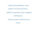 BIOD 101 Essential Biology I w&sol;Lab &ndash;&NewLine;Modules 2-6 & Final Exam Review&NewLine;2026&sol;2027 Comprehensive Q&A Compilation&NewLine;with Rationales&NewLine;Portage Learning &vert; LockDown Browser&NewLine;Format&NewLine;EXAM FORMAT & INSTRUCTIONS&NewLine;