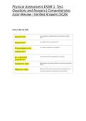 Physical Assessment EXAM 1  Test Questions and Answers &vert; Comprehensive Exam Review &vert; Verified Answers &lbrack;2026&rsqb;&NewLine;&NewLine;