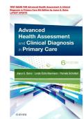  TEST BANK FOR Advanced Health Assessment & Clinical Diagnosis in Primary Care 6th Edition by Joyce E&period; Dains &vert; ISBN-13 978-0323554961 &vert; LATEST UPDATE