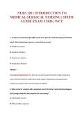 NURS 120 &vert; INTRODUCTION TO&NewLine;MEDICAL-SURGICAL NURSING &vert; STUDY&NewLine;GUIDE EXAM 3 2026 &vert; WCU