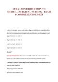 NURS 120 INTRODUCTION TO&NewLine;MEDICAL-SURGICAL NURSING - EXAM&NewLine;4 COMPREHENSIVE PREP
