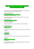 WGU D444  Adult Health I&colon; Nursing &vert;PA&vert;PRE Assessment -Solved