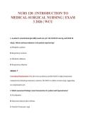 NURS 120 &vert; INTRODUCTION TO&NewLine;MEDICAL-SURGICAL NURSING &vert; EXAM&NewLine;3 2026 &vert; WCU