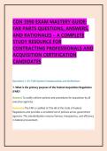 CON 3990 EXAM MASTERY GUIDE&colon; FAR PARTS QUESTIONS&comma; ANSWERS&comma; AND RATIONALES &ndash; A COMPLETE STUDY RESOURCE FOR CONTRACTING PROFESSIONALS AND ACQUISITION CERTIFICATION CANDIDATES