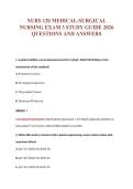 NURS 120 Exam Compilations with Complete & Verified Solutions