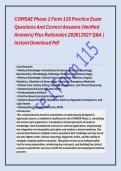 COMSAE Phase 1 Form 115 Practice Exam &NewLine;Questions And Correct Answers &lpar;Verified &NewLine;Answers&rpar; Plus Rationales 2026&vert;2027 Q&A &vert; &NewLine;Instant Download Pdf