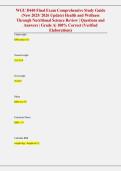 WGU D440 Final Exam Comprehensive Study Guide &NewLine;&lpar;New 2025&sol; 2026 Update&rpar; Health and Wellness &NewLine;Through Nutritional Science Review &vert; Questions and &NewLine;Answers &vert; Grade A&vert; 100&percnt; Correct &lpar;Verified &NewLine;Elaborations&rpar;