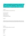 Portage Learning BIOD 121 Essentials in Nutrition Final Exam &vert; Latest Update 2026&sol;2027 &vert; 200 Questions and Verified Answers &vert; Complete Q&A Guide &vert; A&plus; Graded