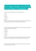 Advanced Physiology and Pathophysiology &lpar;2nd Edition&rpar; &ndash; Nancy Tkacs &vert; 200 Practice Questions & Detailed Answers &vert; All Chapters 1-17 &vert; A&plus; Graded